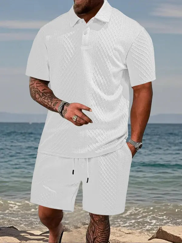 The "Como" Waffle Resort Set | Comfort Stretch & Zero-Iron