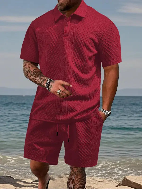 The "Como" Waffle Resort Set | Comfort Stretch & Zero-Iron