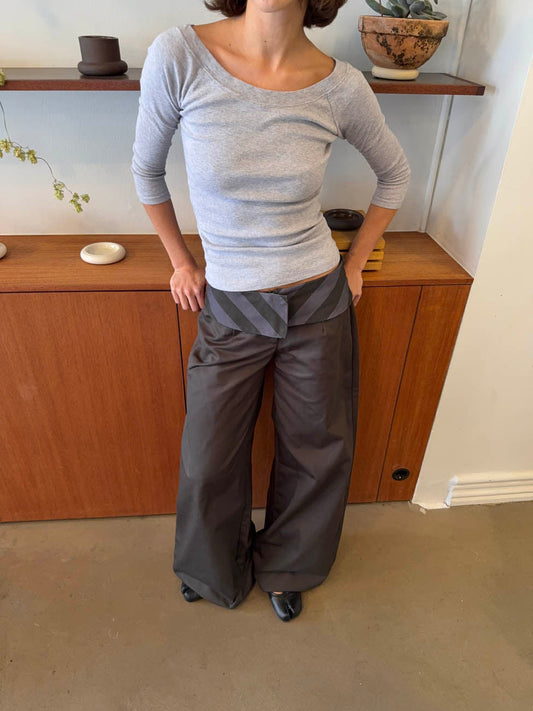 Bello Pants - stribed trim